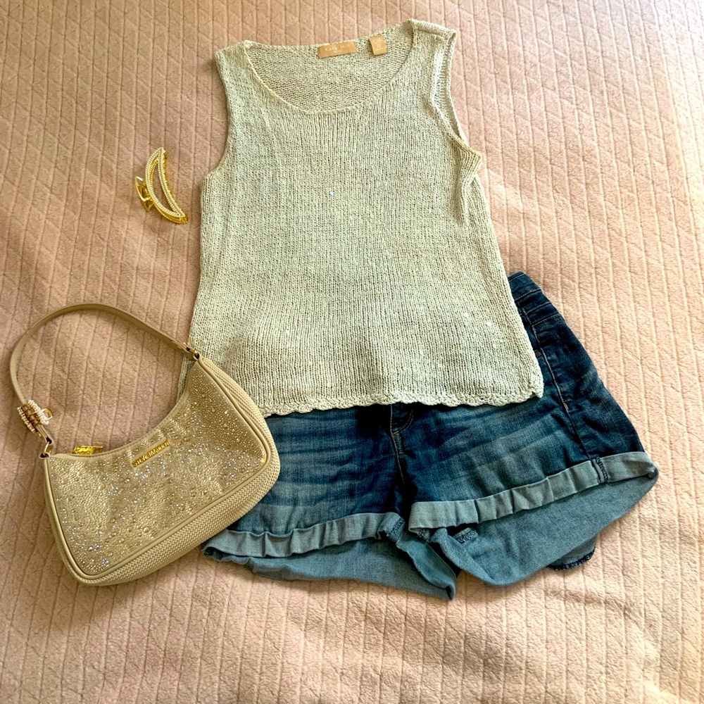 Sparkly Tan Tank Top 🤎